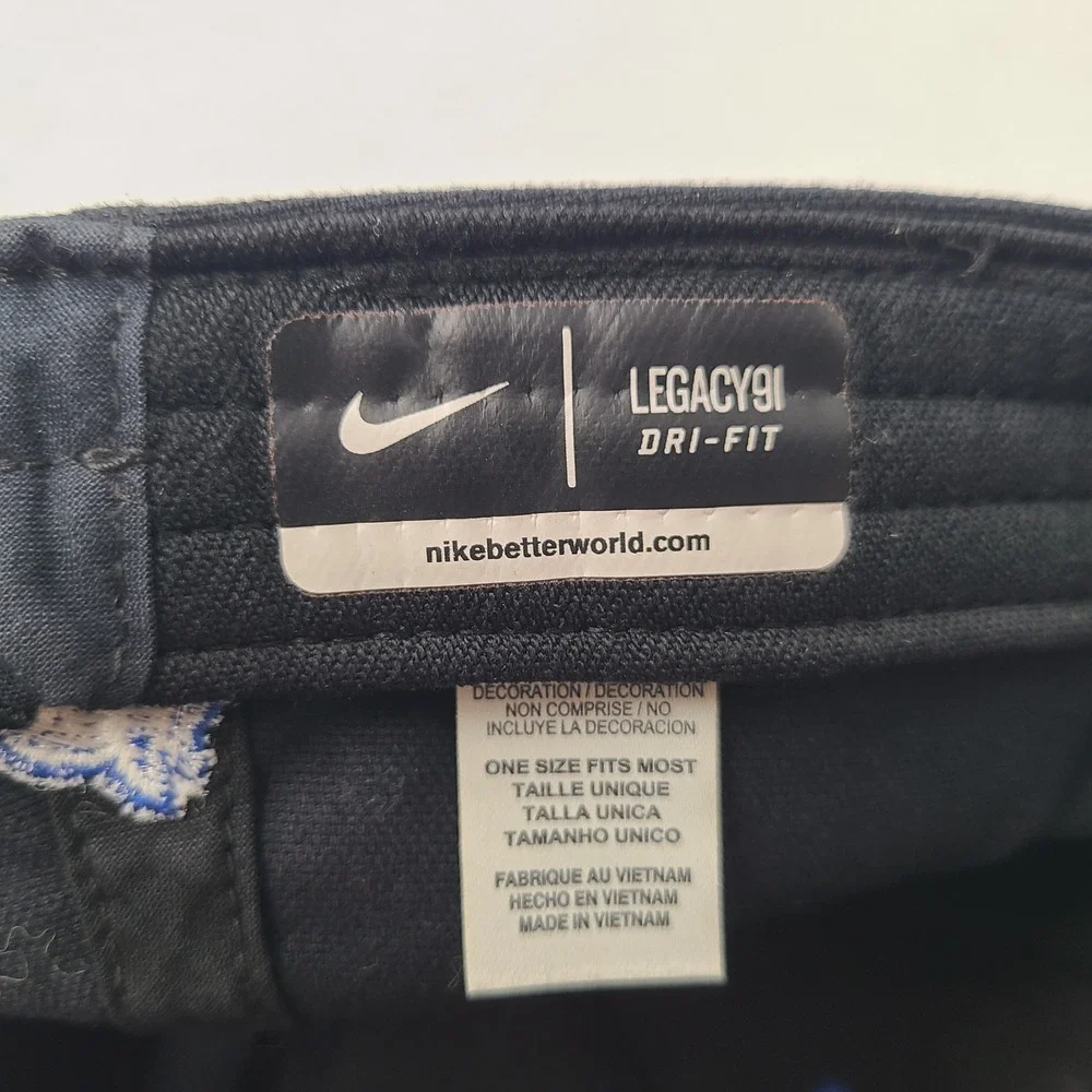 Duke‎ Blue Devils Hat (Seems S-M) Nike Center Swoosh Flex Fitted Blue Black NCAA